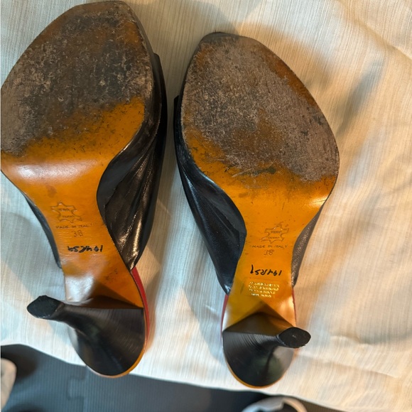Vintage black small platform mules - Picture 5 of 5